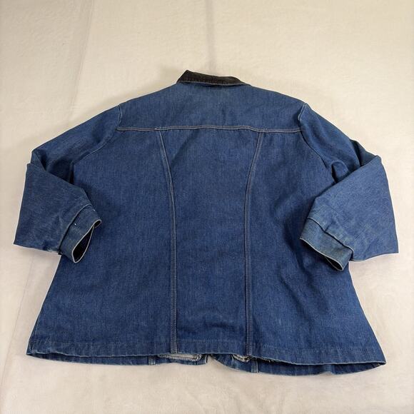 Vintage Wrangler Wrange Coat Denim Corduroy Sherpa Jacket Men’s Sz XXL 74254NV - Picture 10 of 15